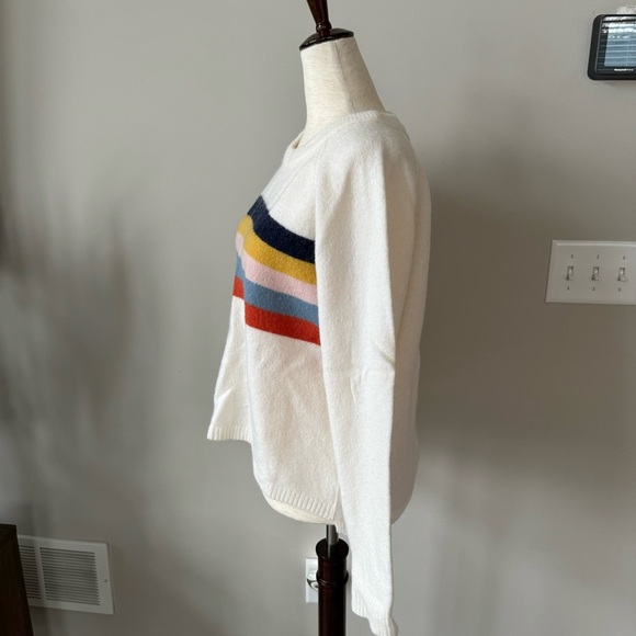 Madewell Colorful Front Stripe Wool and Alpaca Blend Sweater - Picture 4 of 8